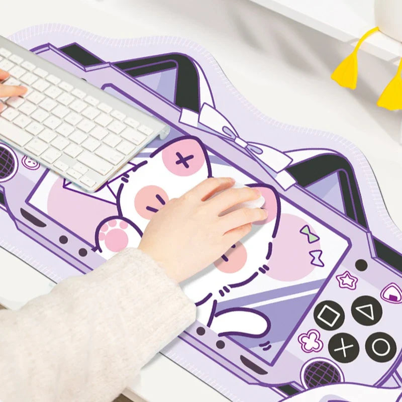 Kawaii Neko Gaming Desk Pad