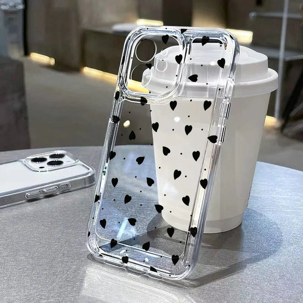 Love Heart Transparent Phone Case
