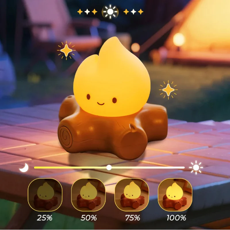 Campfire Night Light With White Noise