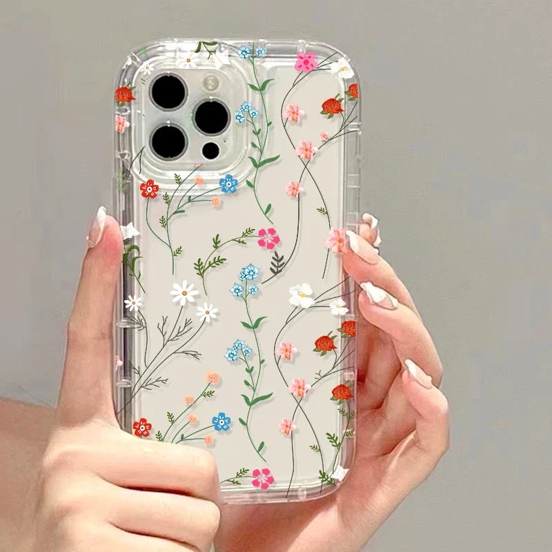 Flower Clear Cover Soft Fundas Phone Case