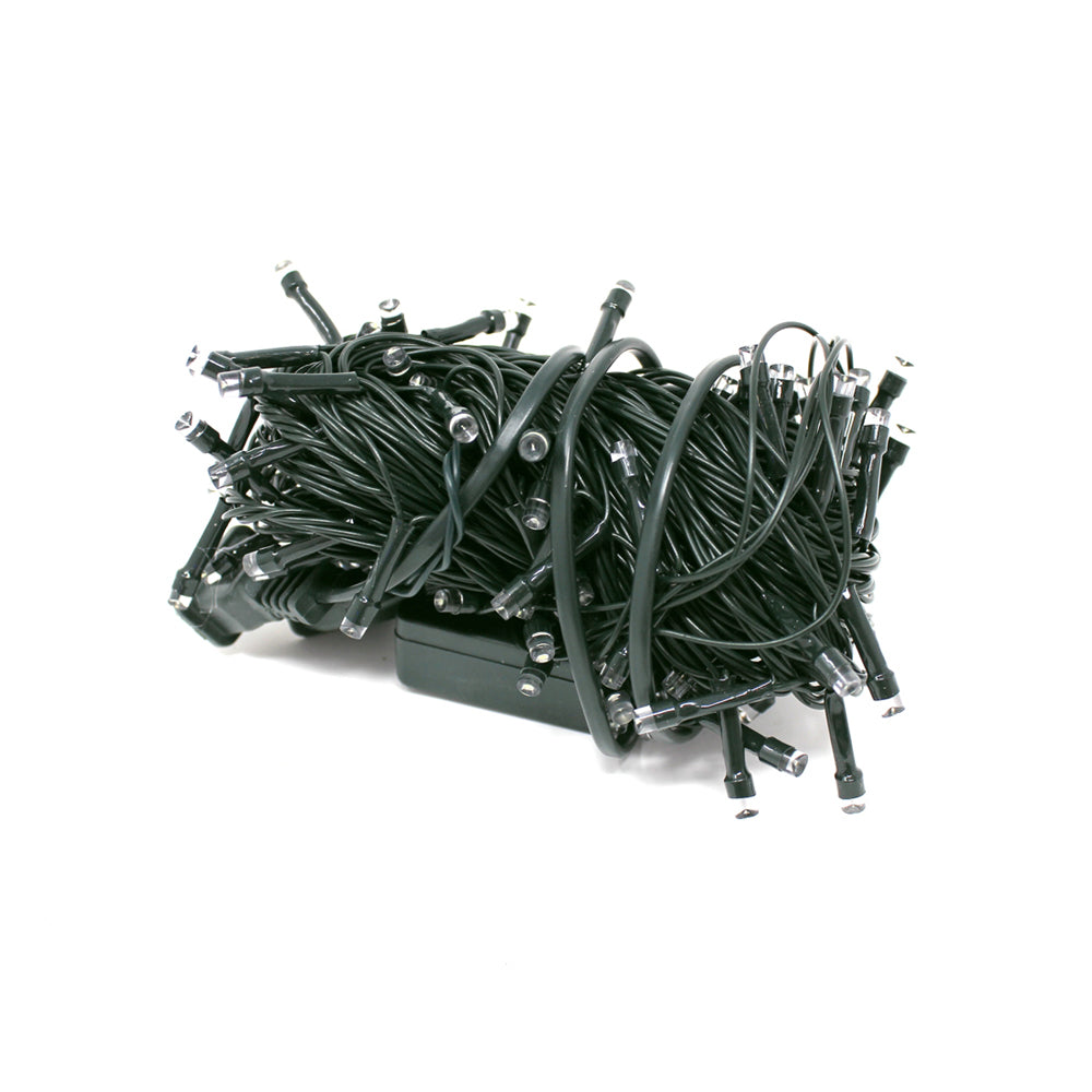 100 LED Green Wire String Light with connector - Warm White