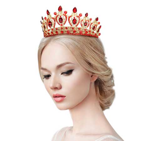 Multi Stone Embellished Queen Tiara