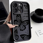Black Butterfly Silicone Phone Case