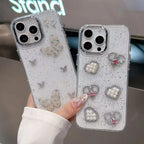 Luxury 3D Jewelry Love Heart Butterfly Phone Case