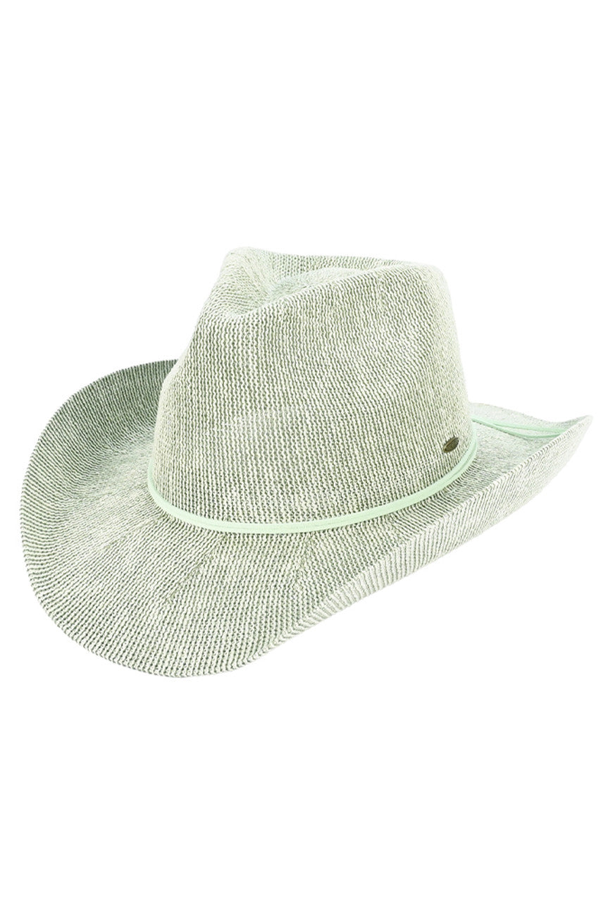 C.C Metallic Band Trim Cowboy Hat