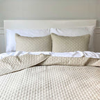 Bamboo Cotton Quilted Coverlet, Twin - Sand