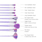10pcs Unicorn Makeup Brushes