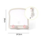 Kawaii Toast LED Makeup Mirror