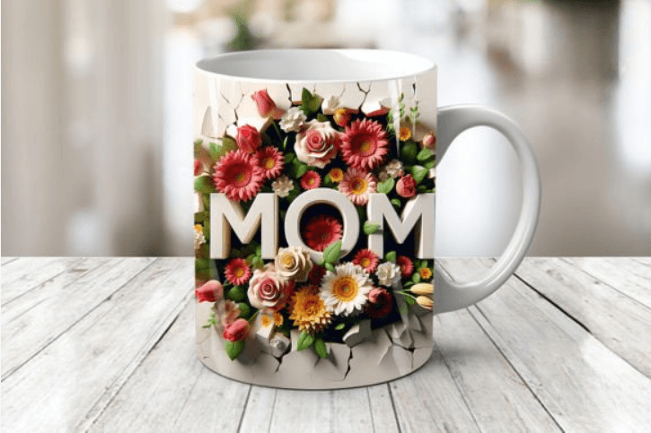 Beautiful Floral Love Mom Mug