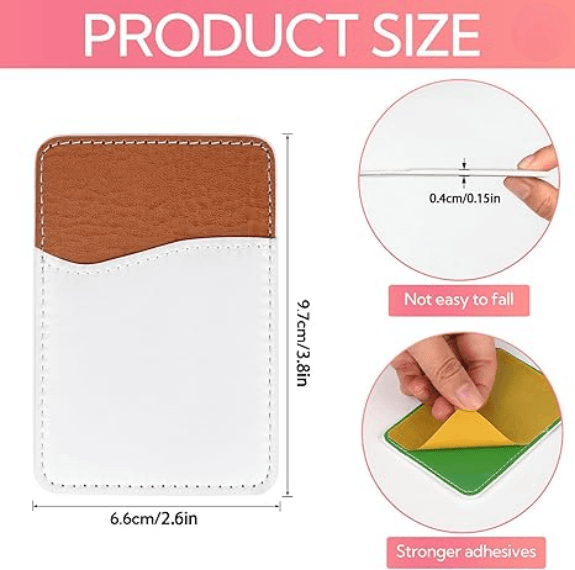Cat Mom Adhesive Faux Leather Cell Phone Wallet