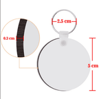 Round Double Sided Personalized Photo and Text Key Chain