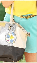 Round Double Sided Personalized Photo and Text Key Chain