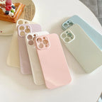 Solid Cream Color Shockproof  Phone Case