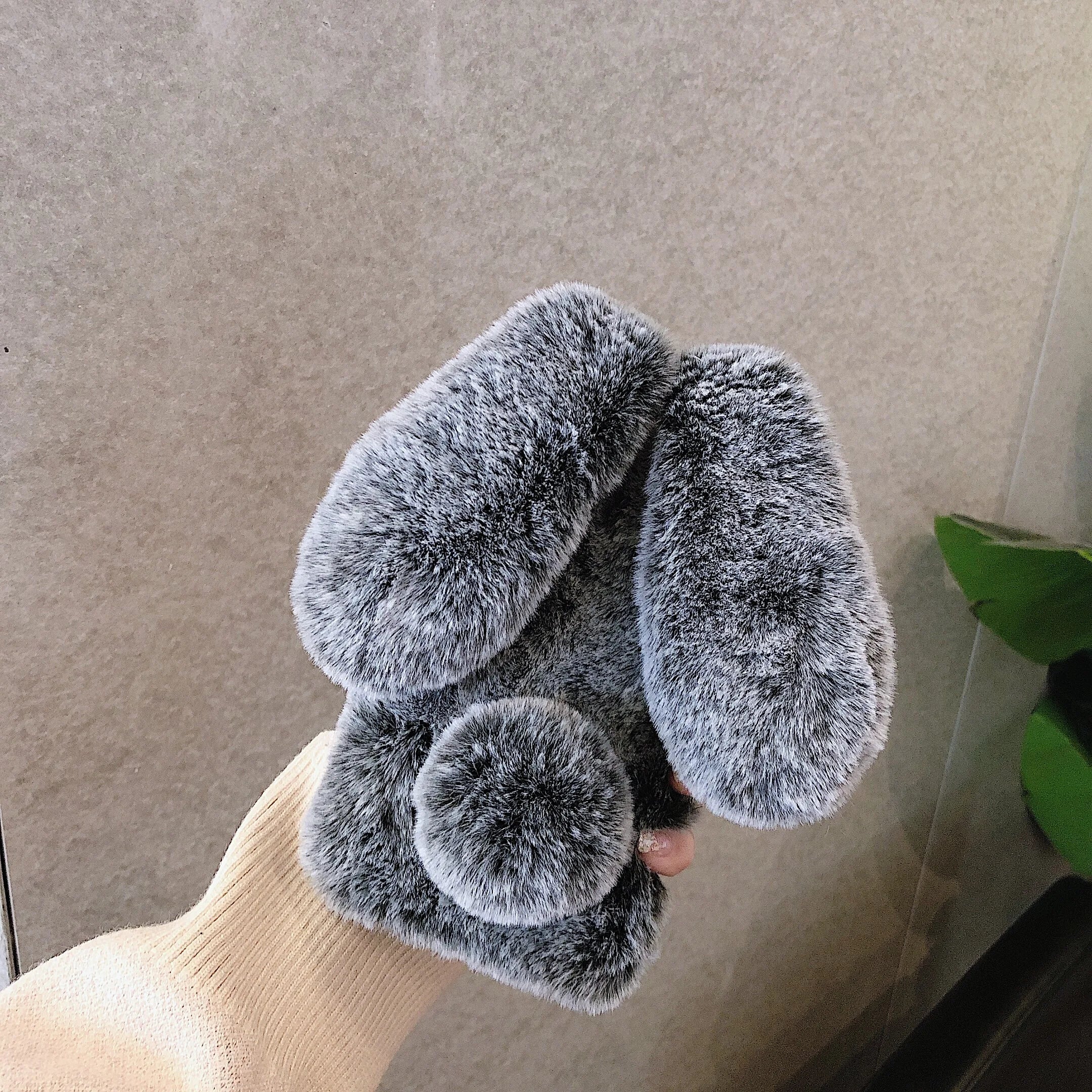 Rabbit Hair Plush Phone Case