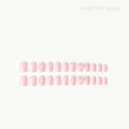 Pink Heart & Bow Press On Nails