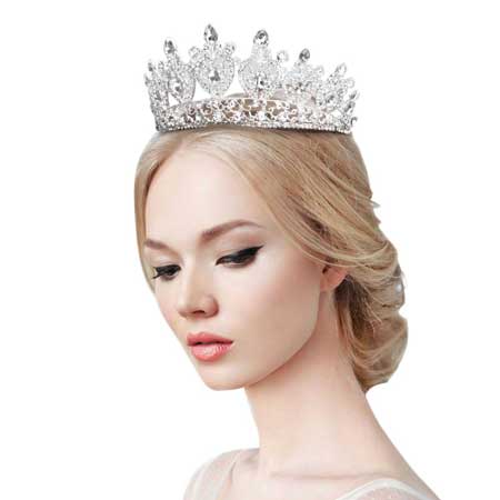 Multi Stone Embellished Queen Tiara