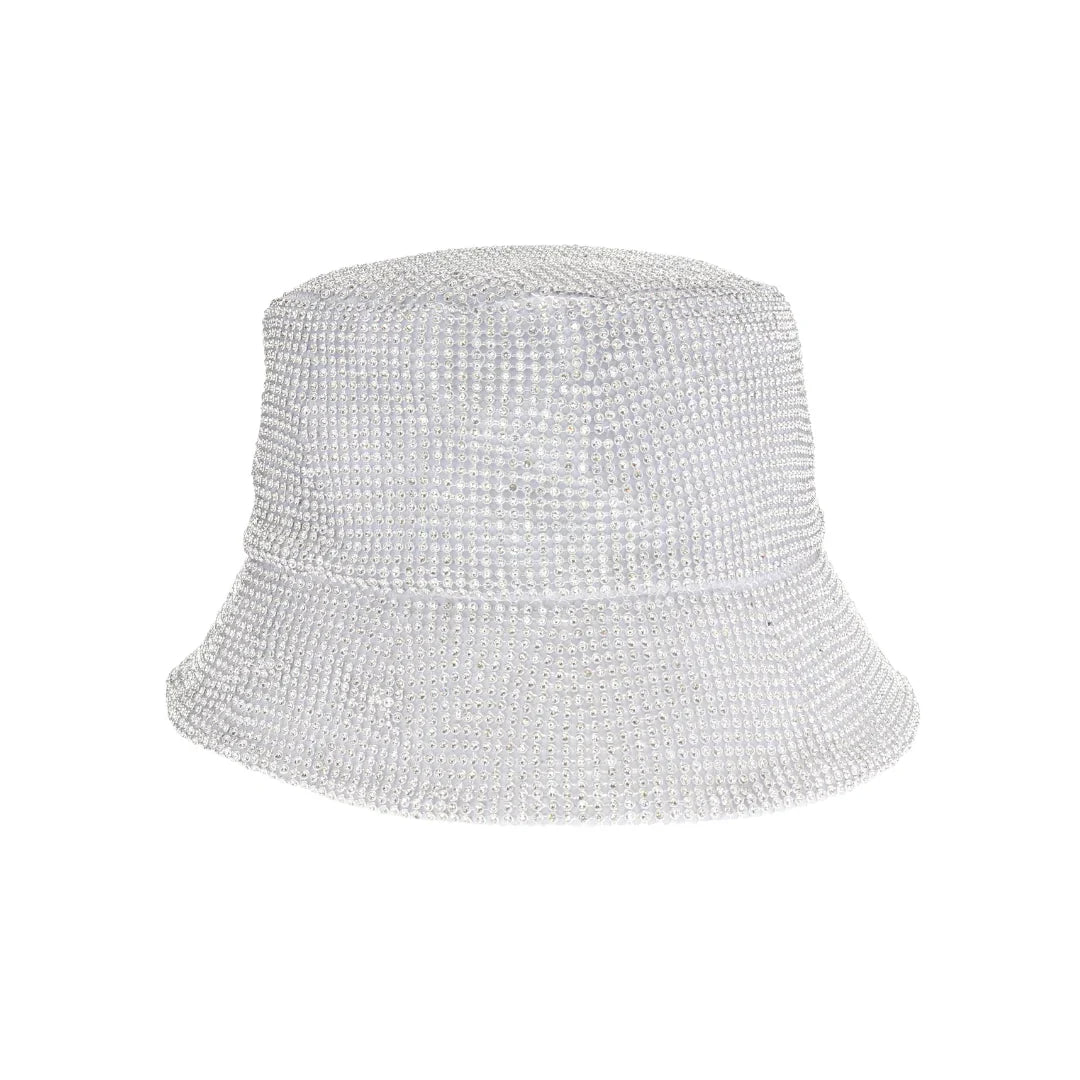 Allover Rhinestone C.C Bucket Hat