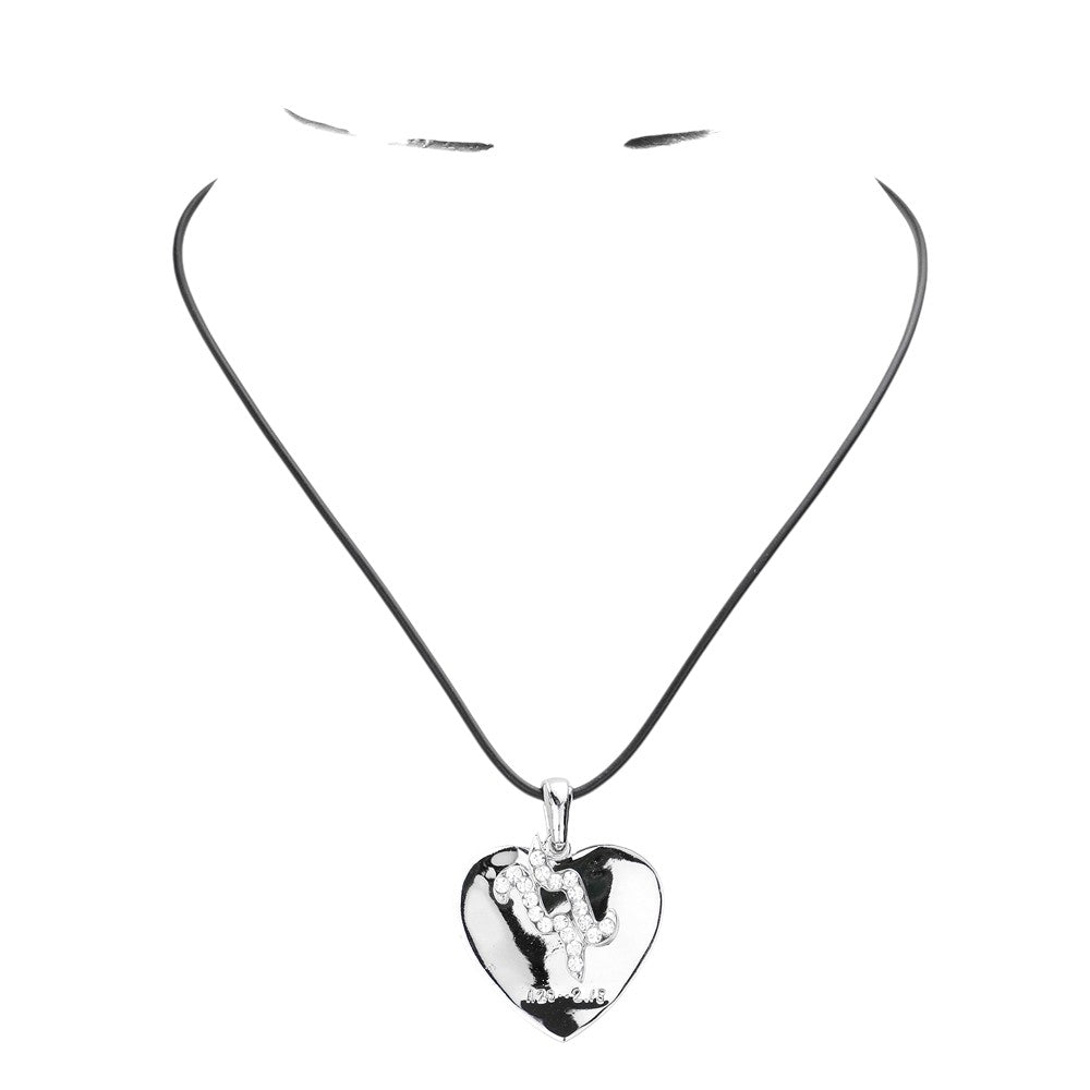 Aquarius - Zodiac Heart Layered Pendant Necklace