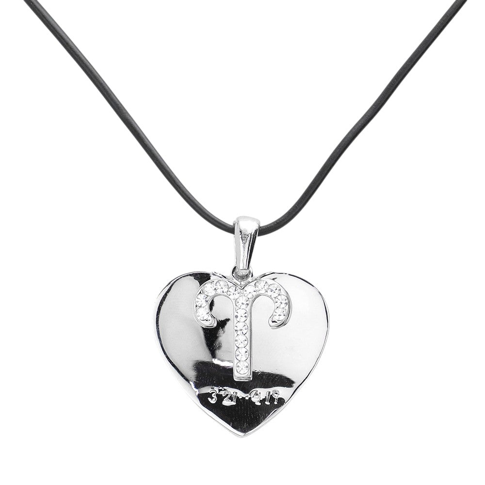 Aries - Zodiac Heart Layered Pendant Necklace