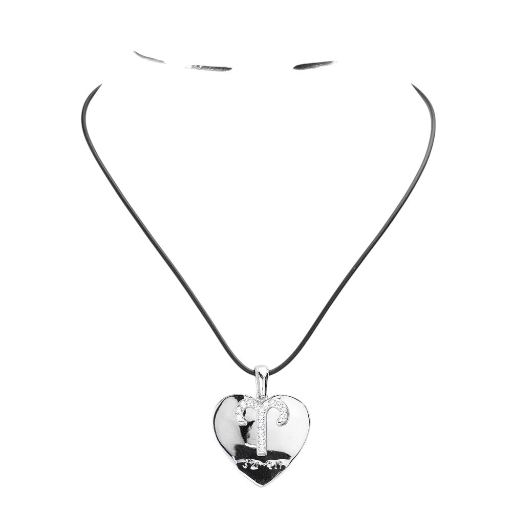 Aries - Zodiac Heart Layered Pendant Necklace