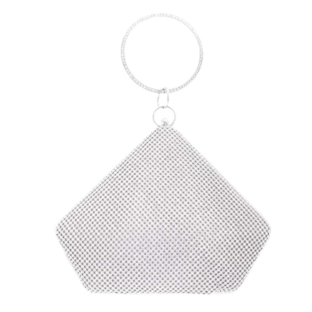 Bling Angled Evening Tote Crossbody Bag