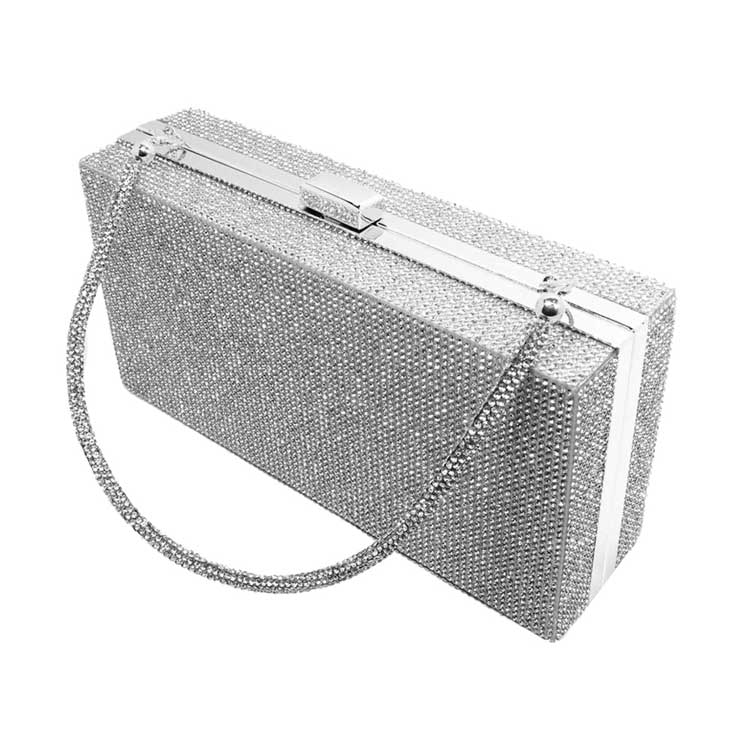 Bling Rectangle Evening Tote Clutch Crossbody Bag