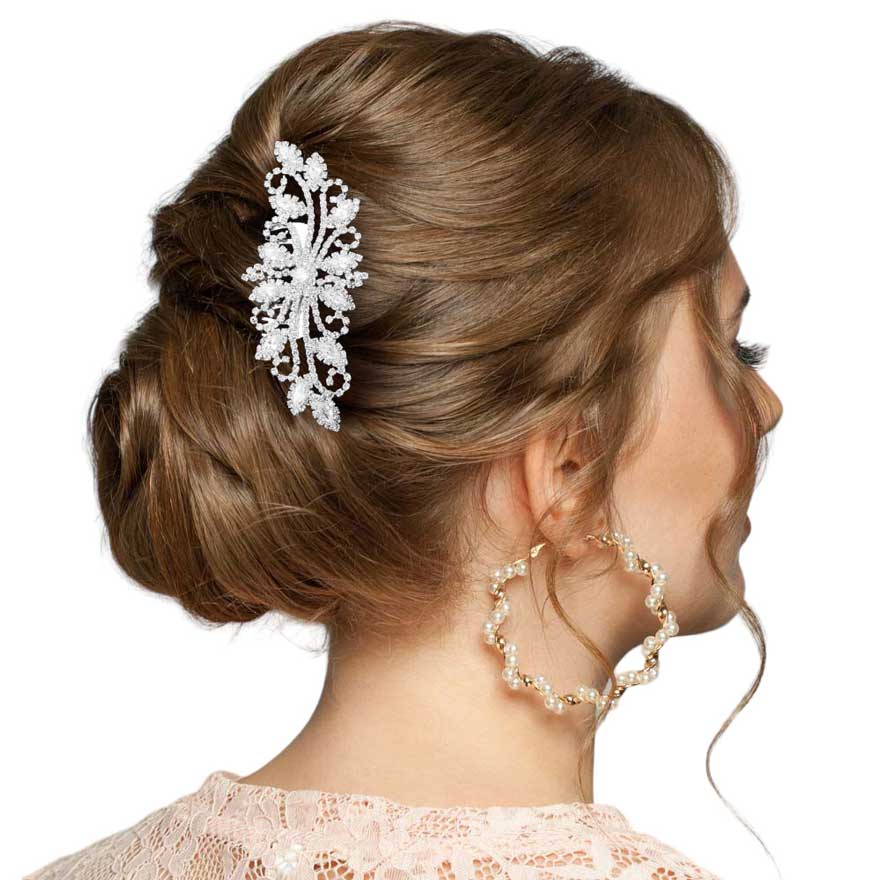 CZ Marquise Accented Hair Comb