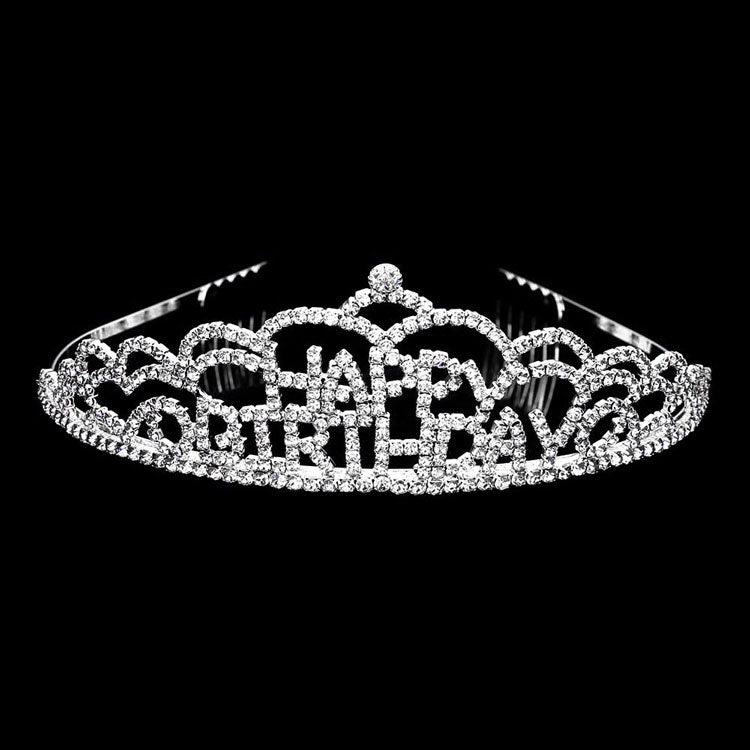 Crystal Rhinestone Happy Birthday Party Tiara