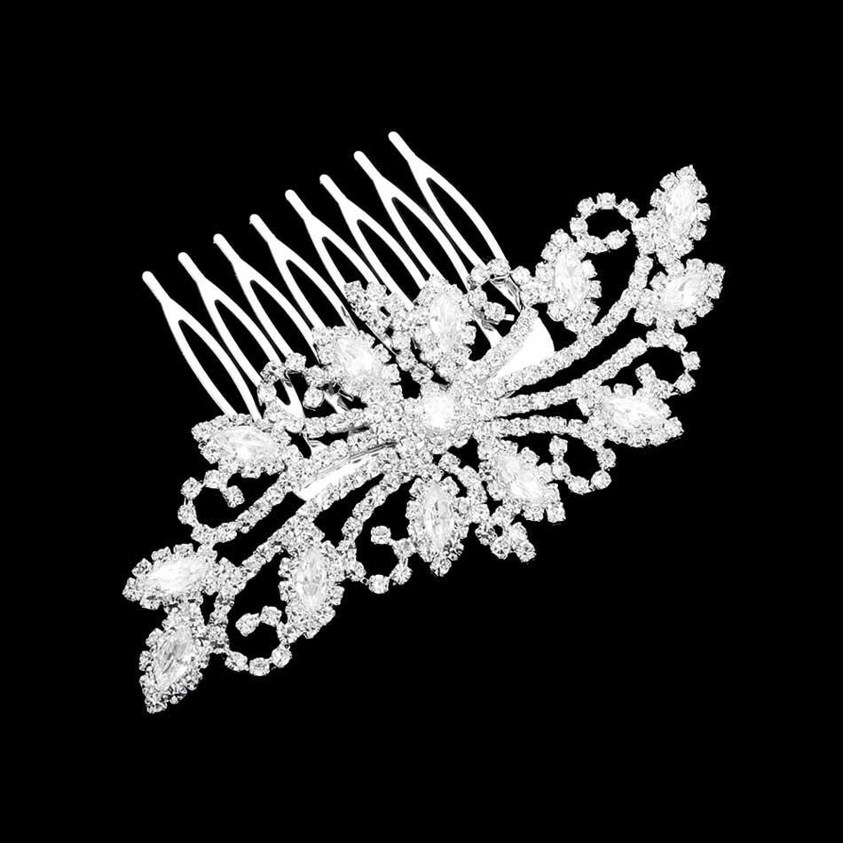 CZ Marquise Accented Hair Comb