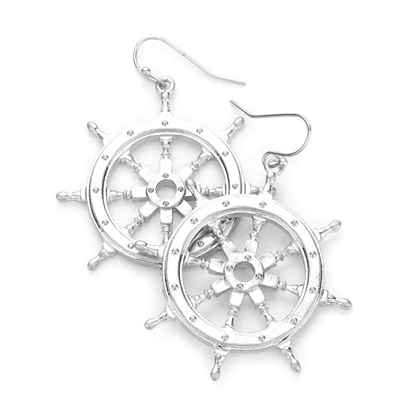 Metal Ship Heel Detailed Earrings Ship Heel Earrings