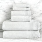 Bamboo 6 Piece Spa Towel Set – Cloud