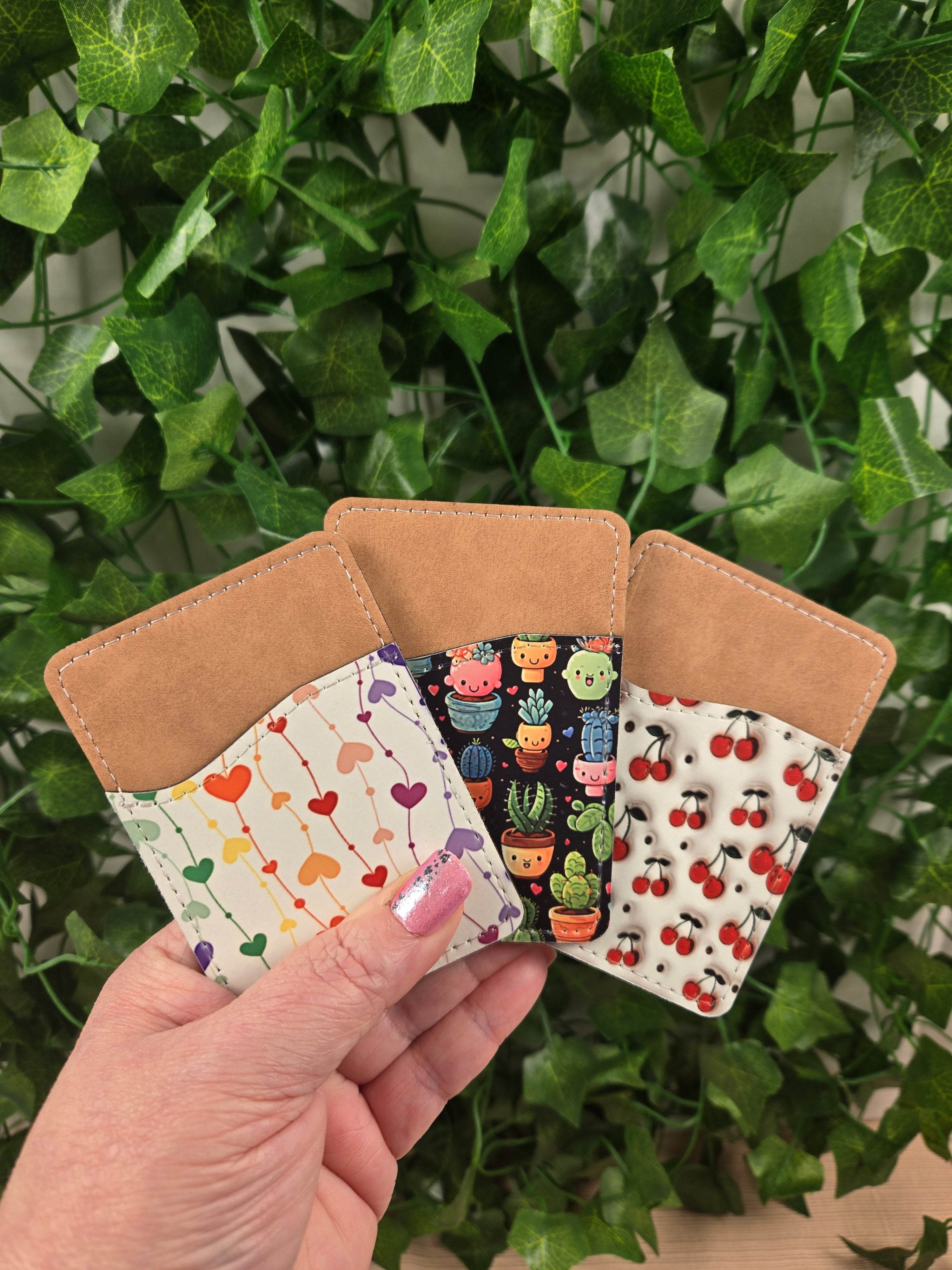 Cute Adhesive Cell Phone Wallets (Multiple designs available)