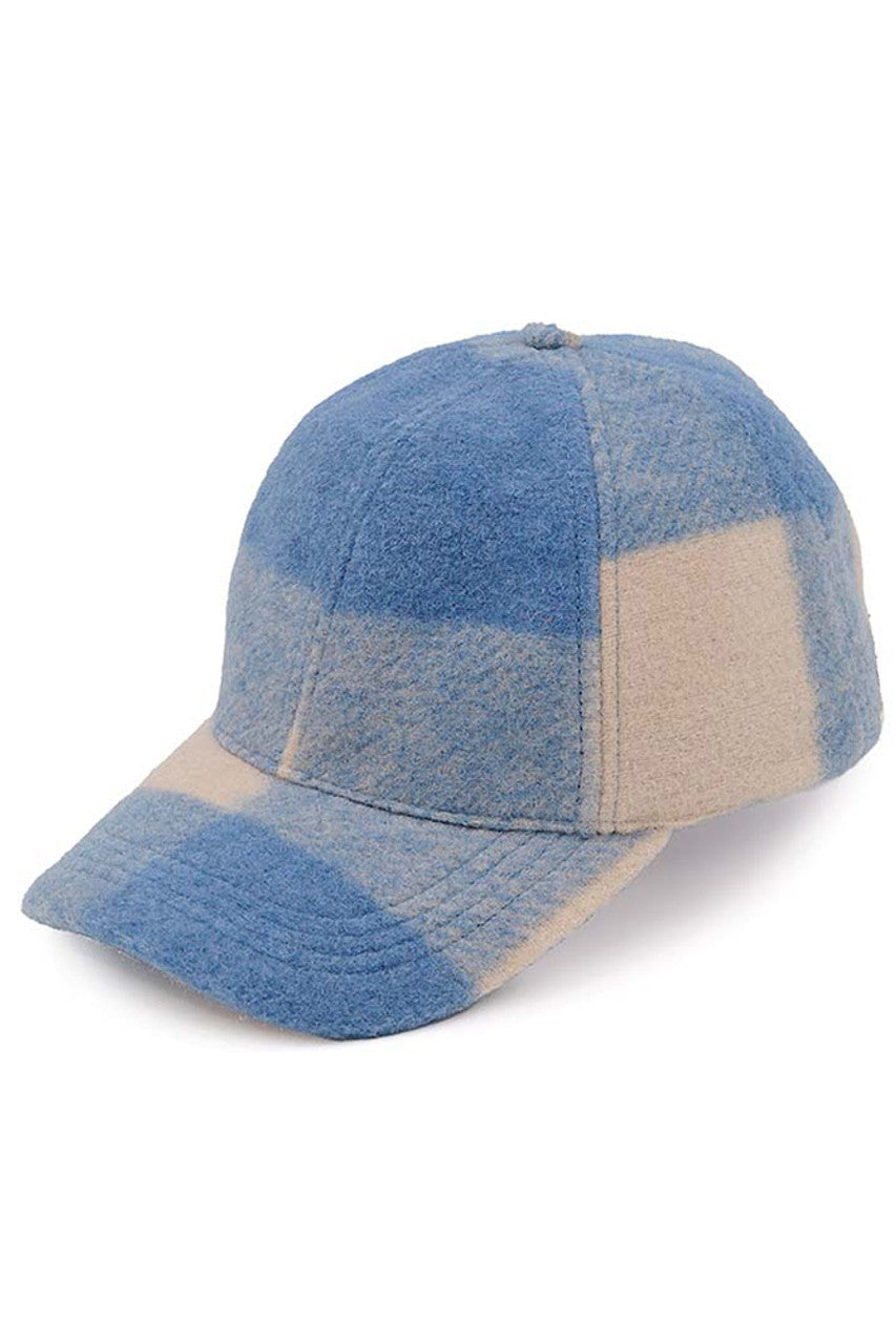 C.C Checkered Pattern Baseball Cap