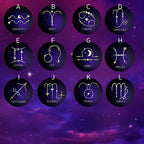 Zodiac Stars Constellation Round Key Chain (Multiple Designs Available)