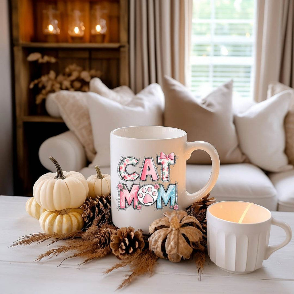 Cat Mom Patchwork 11oz or 15oz Mug