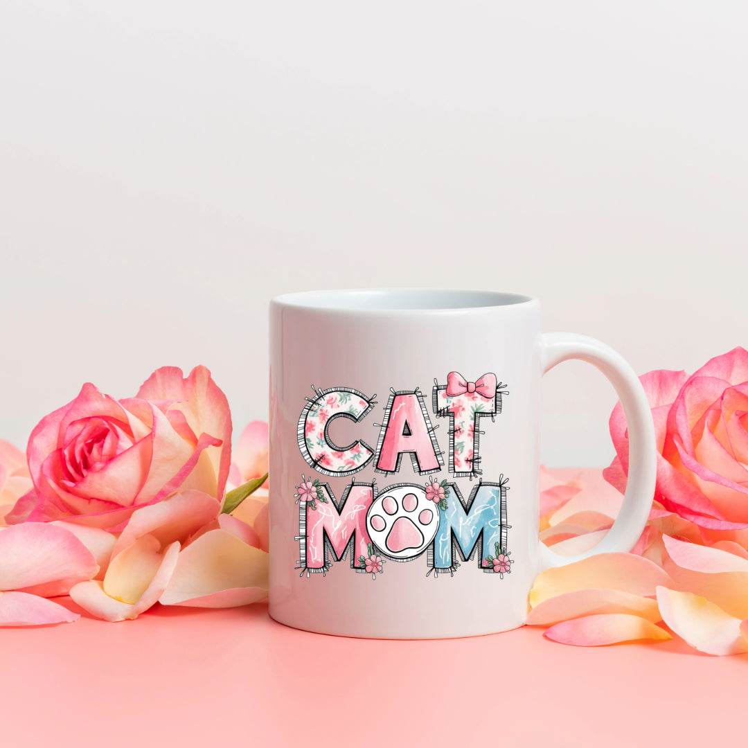Cat Mom Patchwork 11oz or 15oz Mug