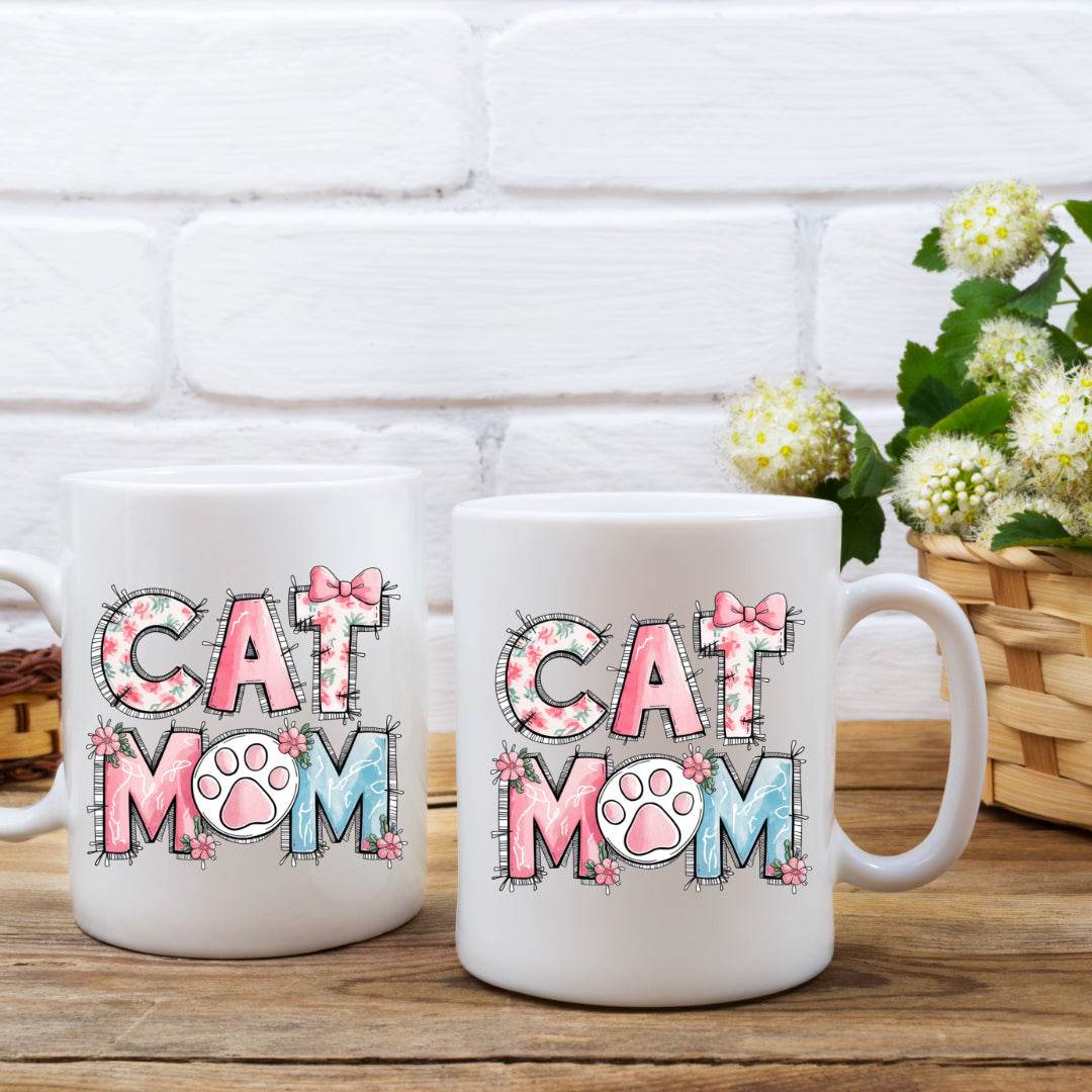 Cat Mom Patchwork 11oz or 15oz Mug