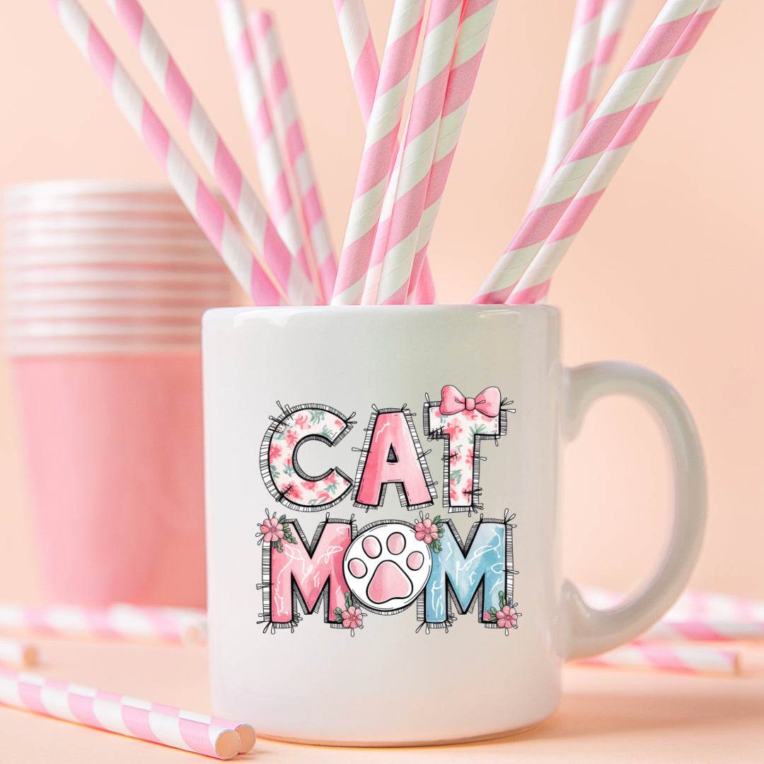 Cat Mom Patchwork 11oz or 15oz Mug