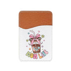 Mom Life Adhesive Faux Leather Cell Phone Wallet