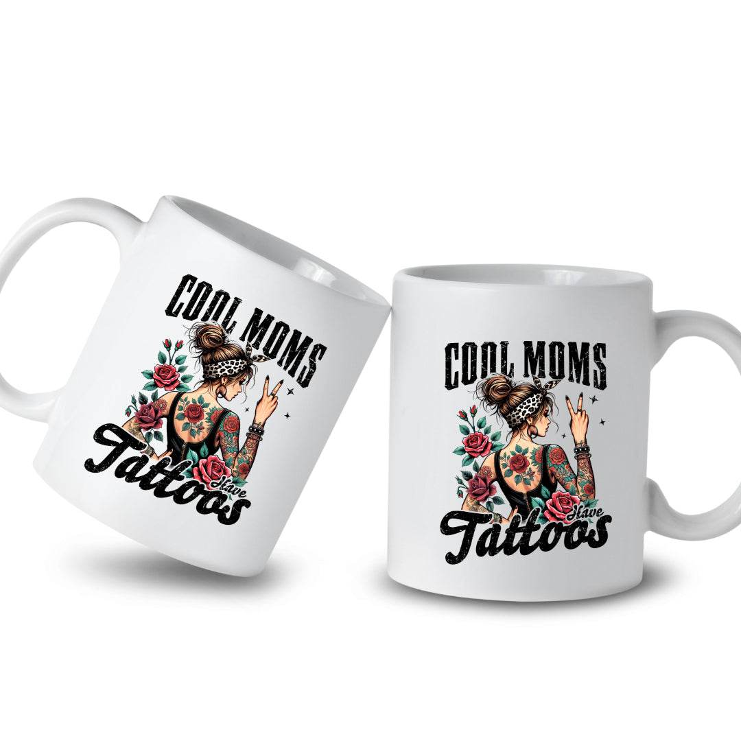 Cool Moms Have Tattoos 11oz or 15oz Coffee Mug