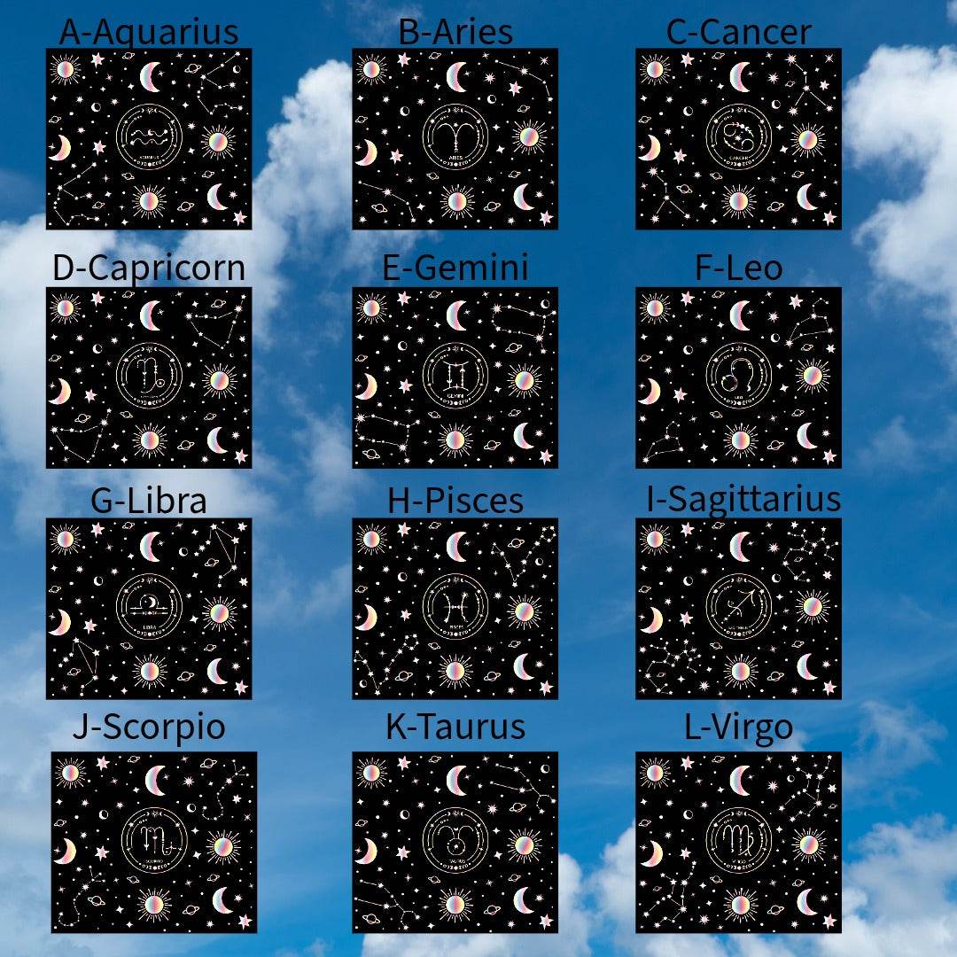 Zodiac Stars, Sun and Moon Cell Phone Wallet (Multiple designs available)