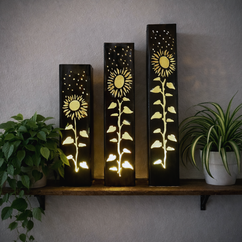 Sunflowers Under the Stars Indoor Luminary | Multiple Sizes