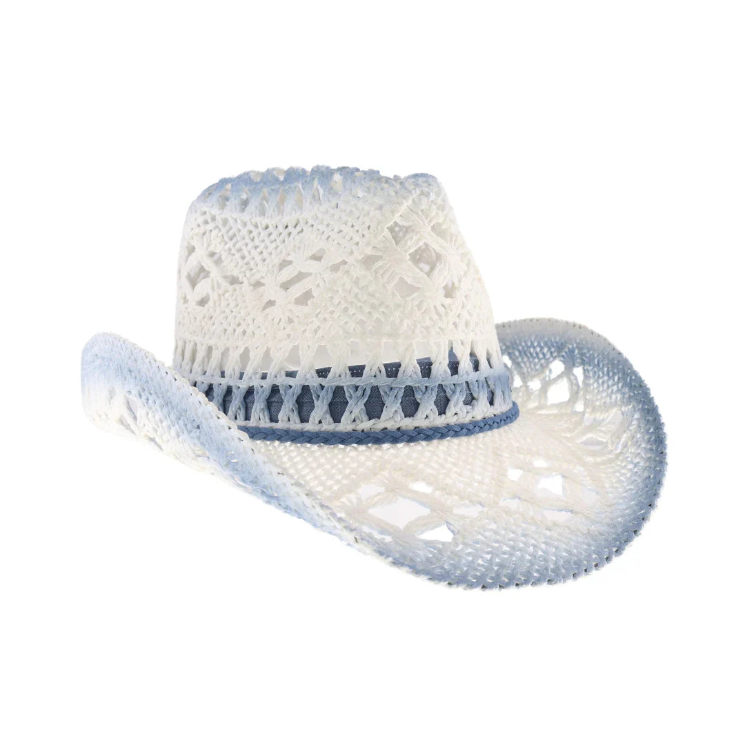C.C Ombre Open Weave Cowboy Hat