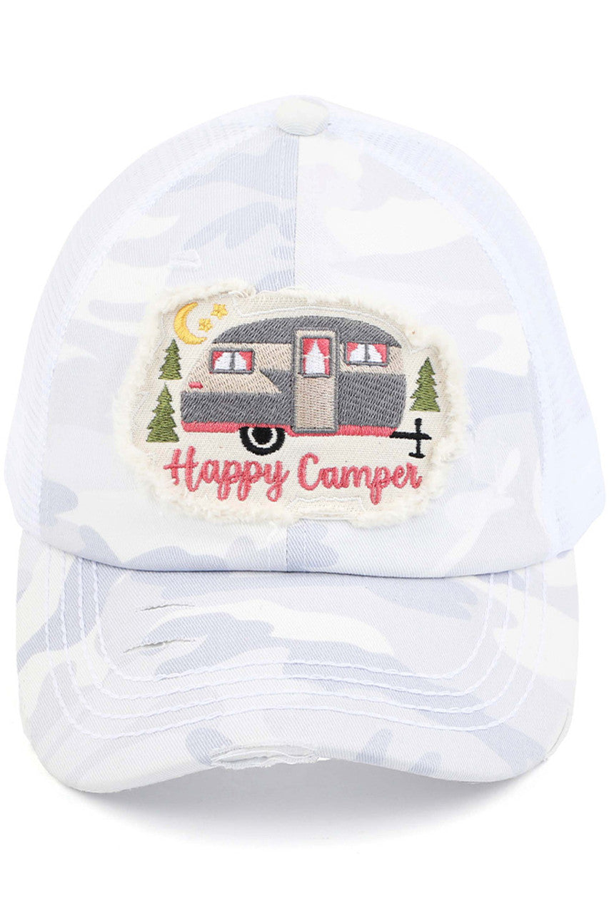 C.C HAPPY CAMPER PATCH VINTAGE PONY CAP
