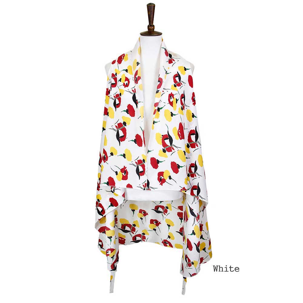 Abstract Floral Vest Cover up
