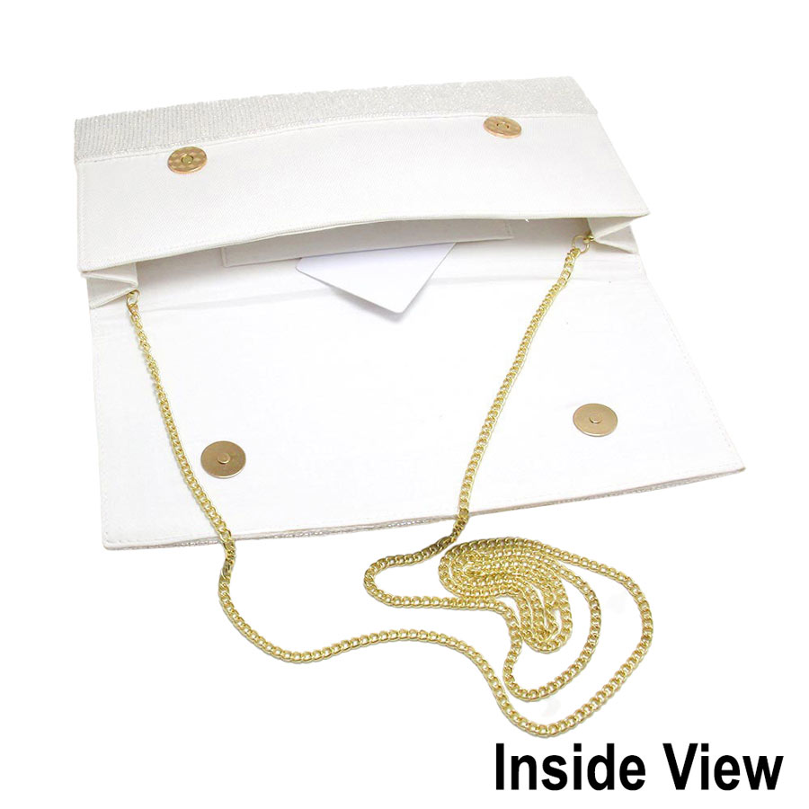 Beaded Baseball Clutch Crossbody Bag