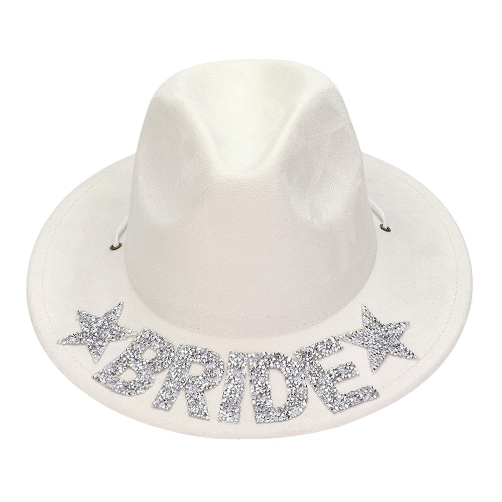 Bling BRIDE Message Pointed Western Cowboy Hat