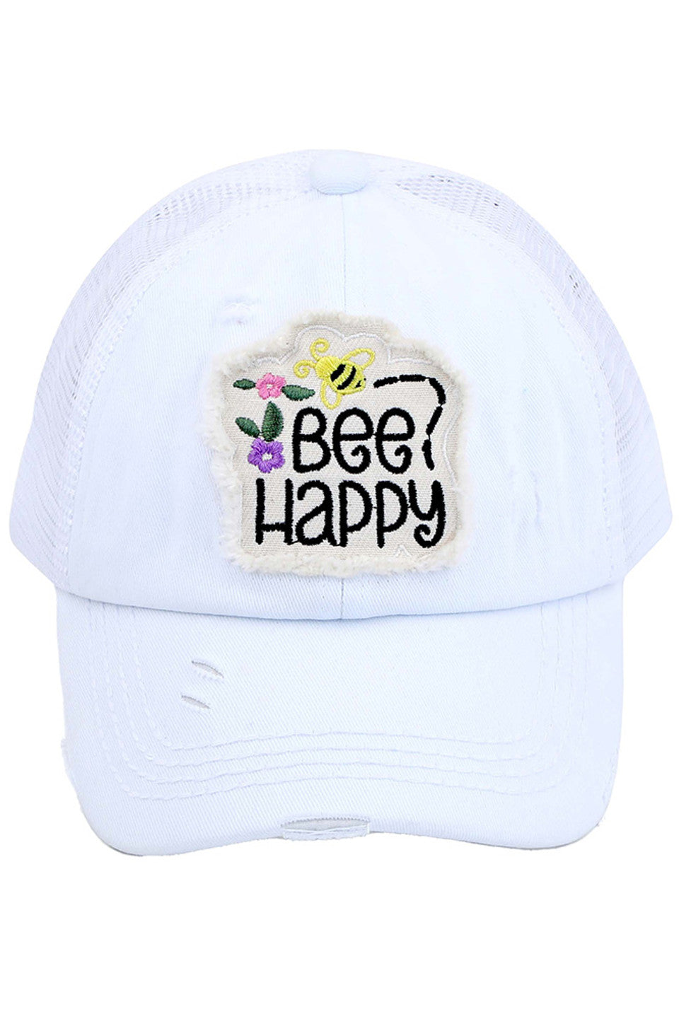 C.C BEE HAPPY PATCH KID PONY CAP