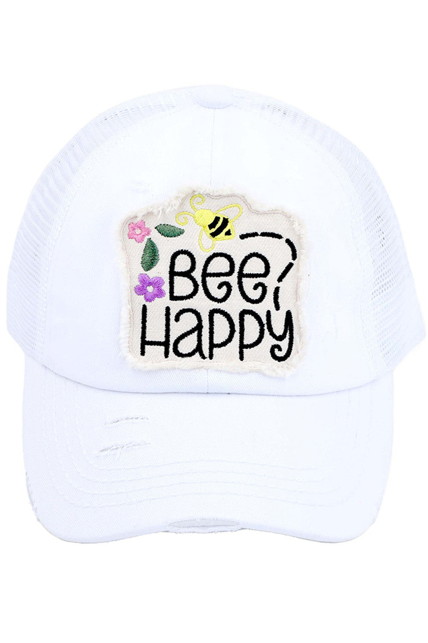 C.C BEE HAPPY PATCH VINTAGE PONY CAP