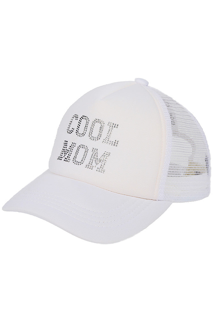 C.C Cool Mom Rhinestones Trucker Cap